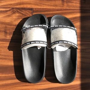 PINK Victoria's Secret Shoes - VSPINK clear slides small PINK Victoria's Secret Shoes - VSPINK clear slides small